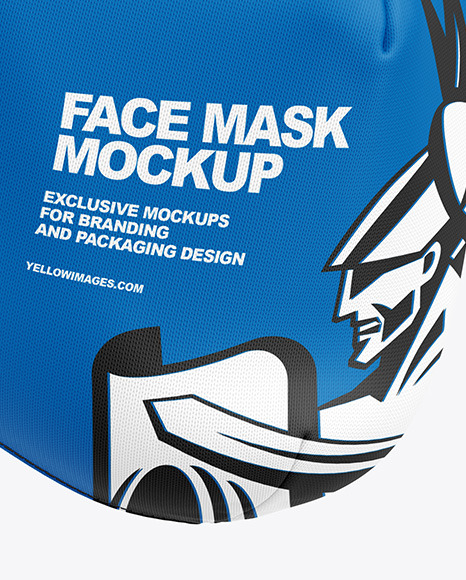 Download Face Mask Mockup In Apparel Mockups On Yellow Images Object Mockups