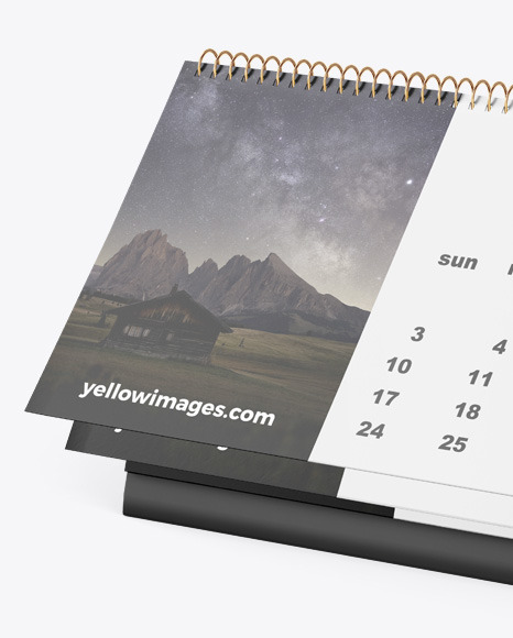 Desk Calendar Mockup PSD #2
