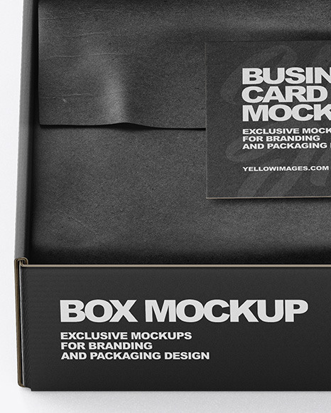 Opened Box Mockup In Box Mockups On Yellow Images Object Mockups