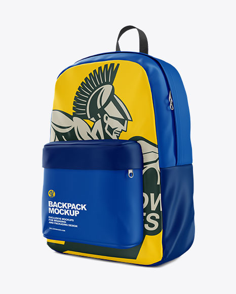 Download Backpack Mockup Half Side View In Apparel Mockups On Yellow Images Object Mockups