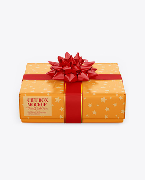 Matte Gift Box Mockup PSD #2