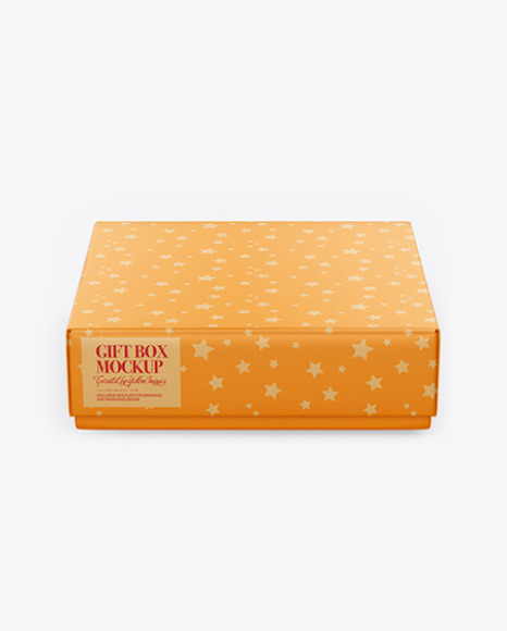 Download Matte Gift Box Mockup In Box Mockups On Yellow Images Object Mockups