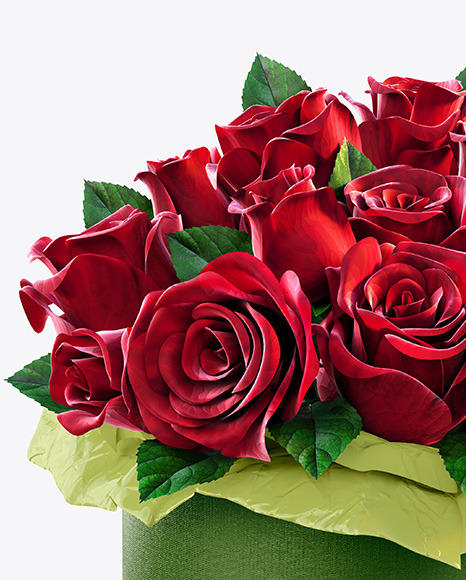 Round Flower Box Mockup PSD #1