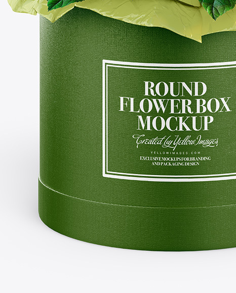 Round Flower Box Mockup PSD #6