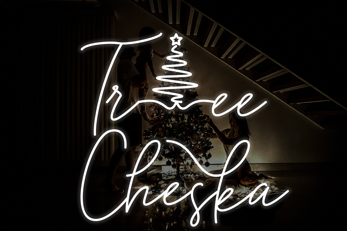 Tree Cheska In Fonts On Yellow Images Creative Store