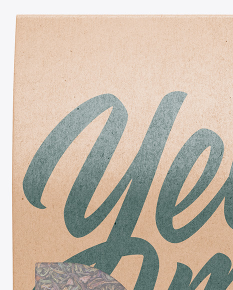 Kraft Paper Bag with a Window Mockup PSD #5