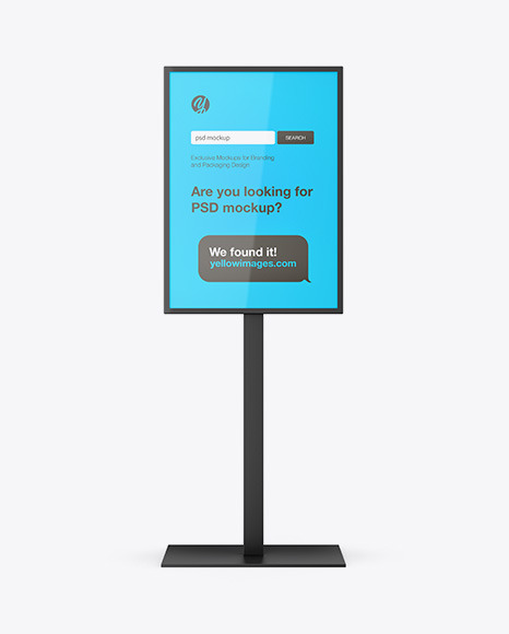 Glossy Display Stand Mockup