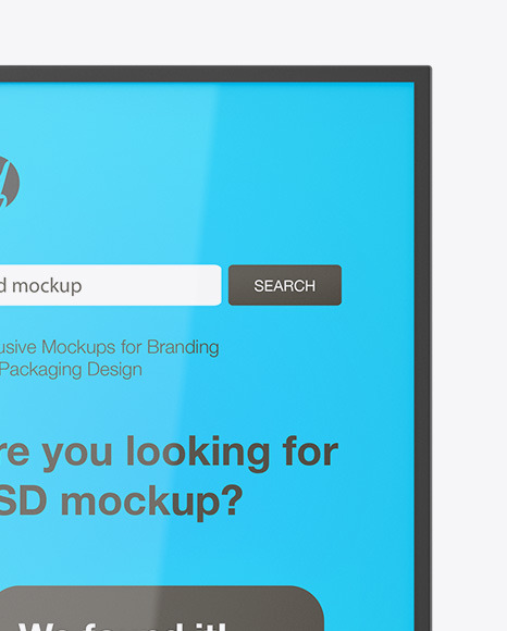 Glossy Display Stand Mockup PSD #1