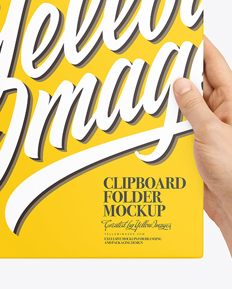 Clipboard Folder in Hands Mockup PSD #1