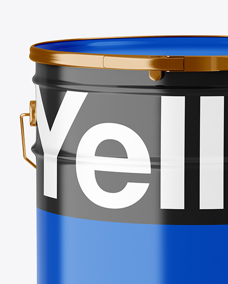 Glossy Paint Bucket Mockup PSD #1