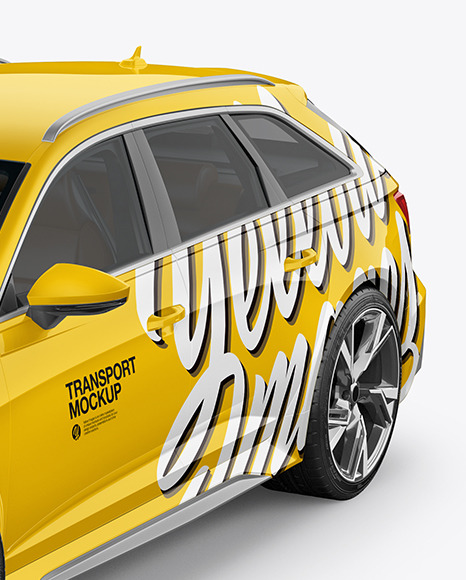 Sport Car Mockup - Half Side View (High-Angle Shot) Sport Car Mockup - Half Side View (High-Angle Shot)