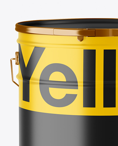Matte Paint Bucket Mockup PSD #1