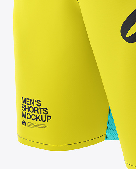 Download Men S Shorts Mockup In Apparel Mockups On Yellow Images Object Mockups