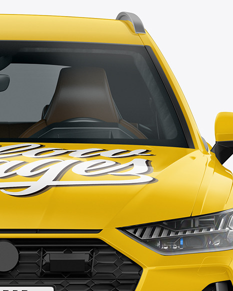 Sport Car Mockup   Front View PSD #1