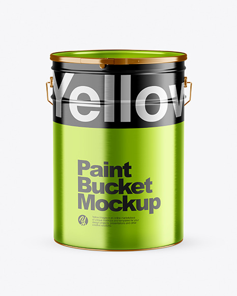 Metallic Paint Bucket Mockup