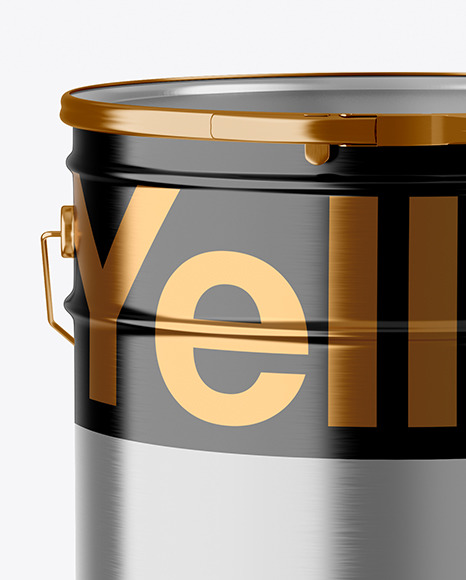 Metallic Paint Bucket Mockup PSD #6
