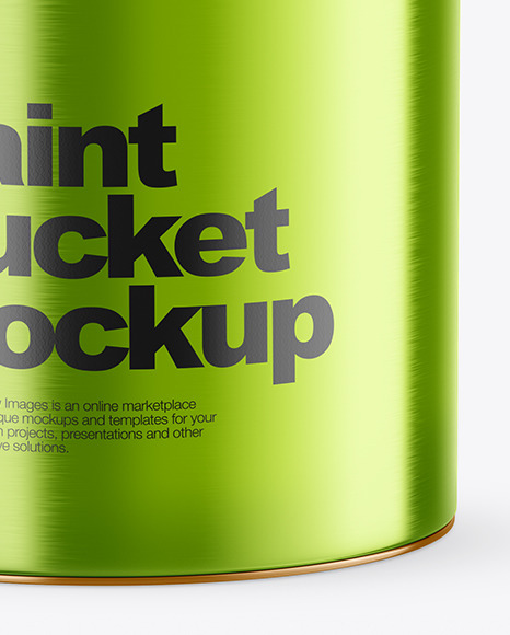 Metallic Paint Bucket Mockup PSD #7