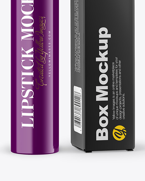 Glossy Tube with Box Mockup PSD #1