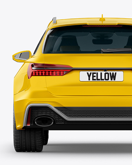 Sport Car Mockup - Back View