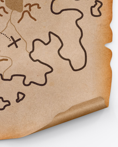 Kraft Paper Poster Mockup ancient map 1916