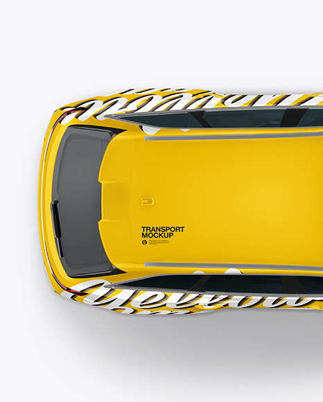 Sport Car Mockup   Top View PSD #2