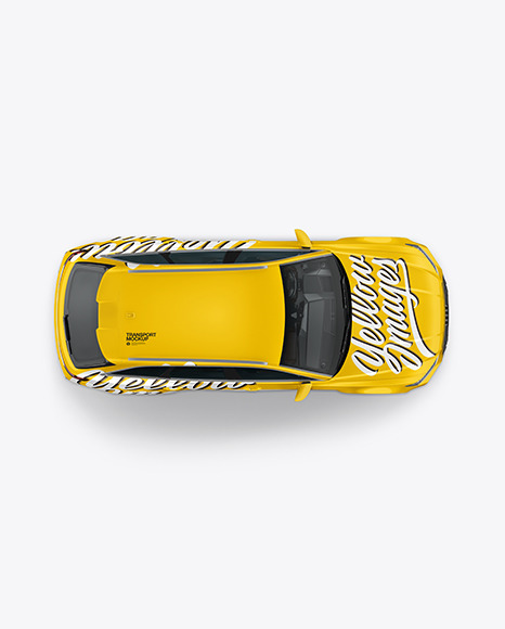Sport Car Mockup   Top View PSD #7