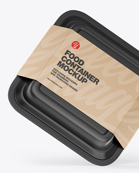 Two Food Containers w  Kraft Labels Mockup PSD #2