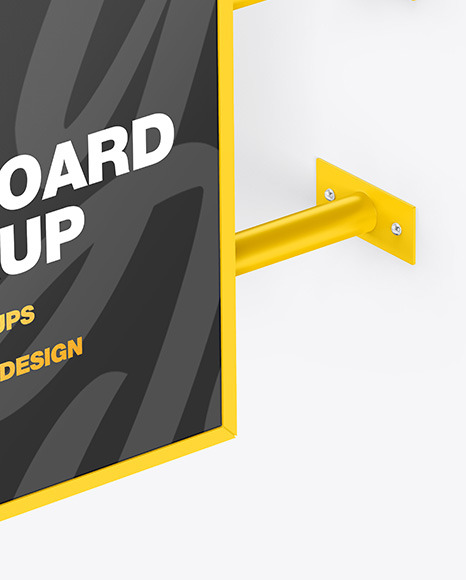 Square Signboard Mockup PSD #6