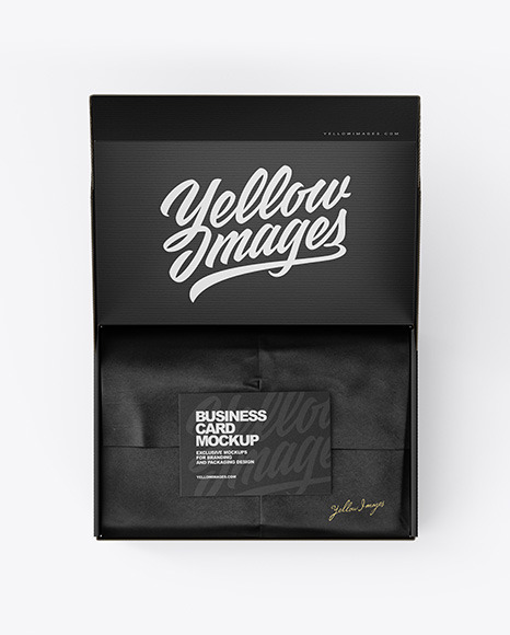 Download Opened Box Mockup In Box Mockups On Yellow Images Object Mockups