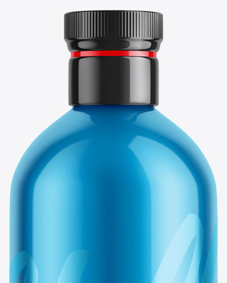 Metallic Bottle Mockup PSD #2