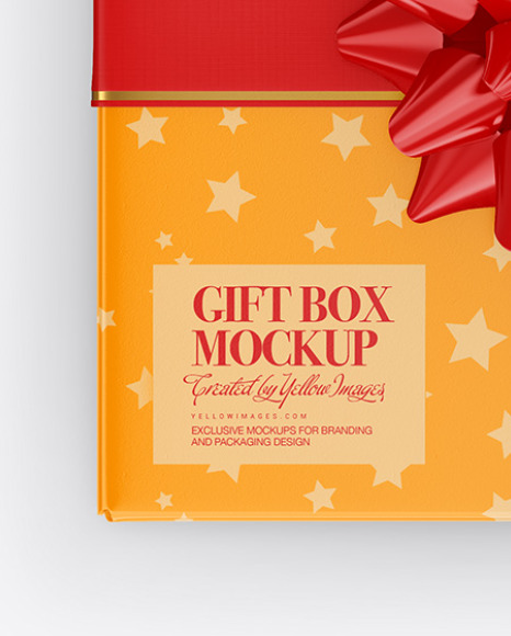 Matte Gift Box Mockup In Box Mockups On Yellow Images Object Mockups