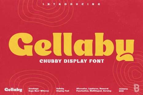Gellaby - Chubby Display Font