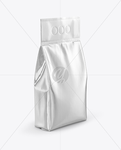 Download Metallic Powder Bag Mockup - Half Side View Free Mockups