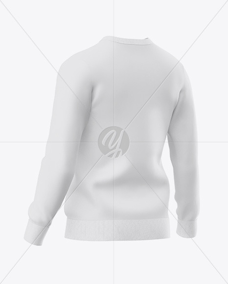 Download Men's V-Neck Sweatshirt Mockup - Back Half Side View Free Mockups