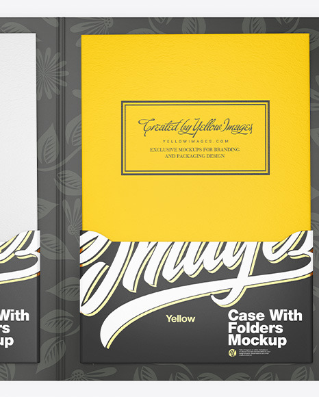 Open Case w  Paper Folders Mockup PSD #1