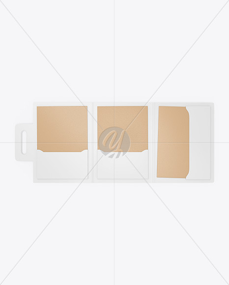 Download Open Case W Kraft Folders Mockup In Stationery Mockups On Yellow Images Object Mockups