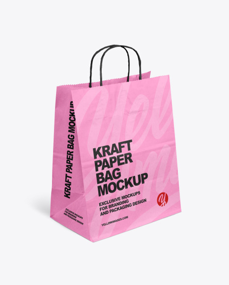 Kraft Paper Shopping Bag Mockup PSD #2