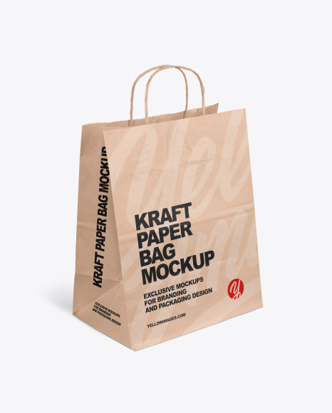 Kraft Paper Shopping Bag Mockup PSD #3