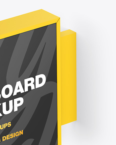 Square Signboard Mockup PSD #7