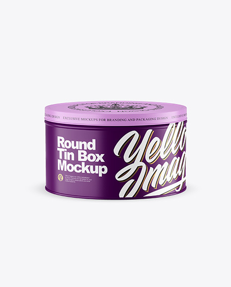 Matte Round Tin Box Mockup PSD #2