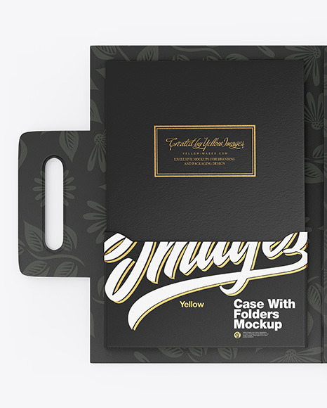 Half Open Case w  Paper Folder Mockup PSD #2
