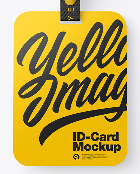 Lanyard w  Plastic ID Card Mockup PSD #1