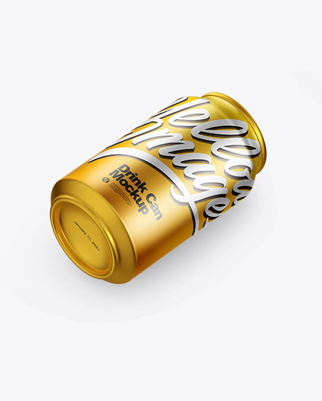 Matte Metallic Drink Can Mockup PSD #2