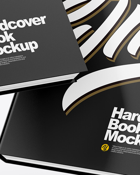 Two Hardcover Books Mockup PSD #2