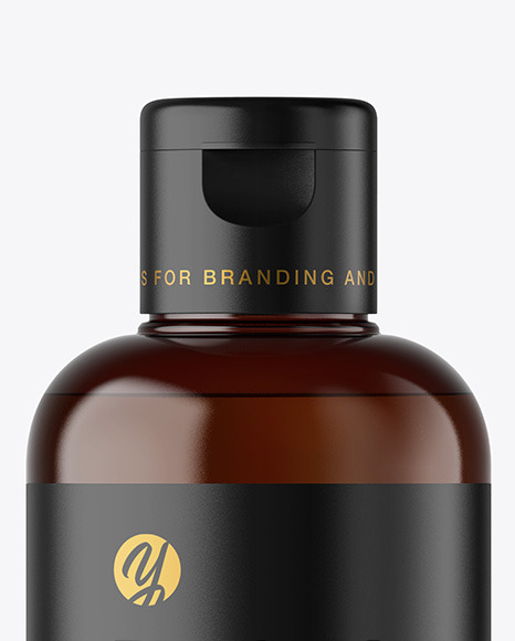 Amber Cosmetic Bottle Mockup PSD #2