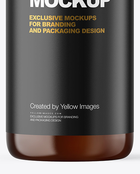 Amber Cosmetic Bottle Mockup PSD #1