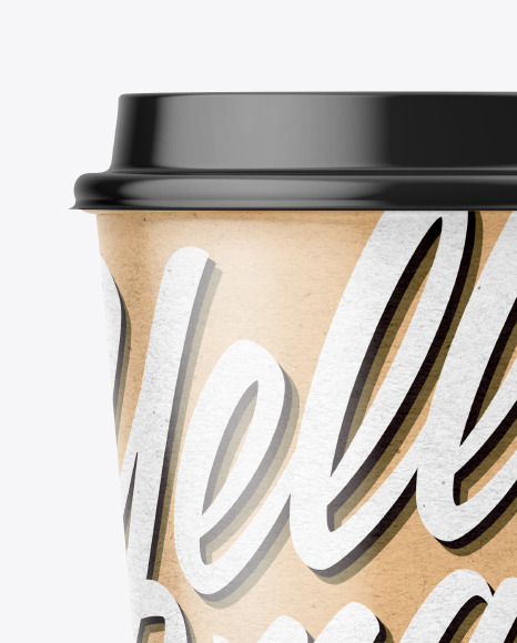 Kraft Paper Coffee Cup Mockup PSD #2