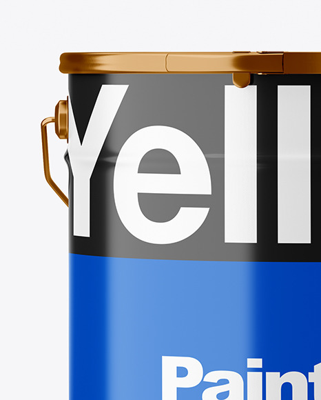 Glossy Paint Bucket Mockup PSD #1