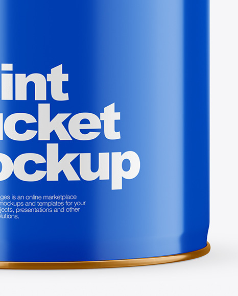 Glossy Paint Bucket Mockup PSD #6