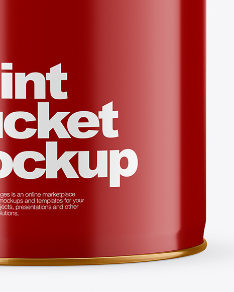 Glossy Paint Bucket Mockup PSD #5